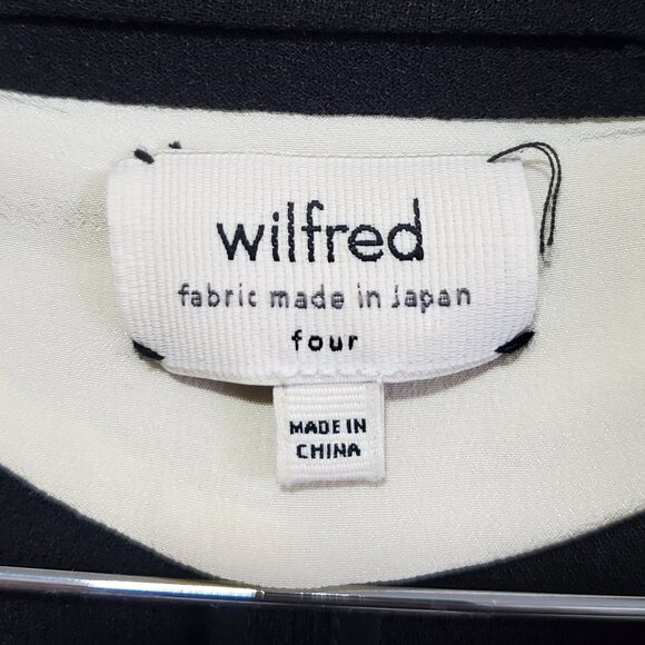 WILFRED Aritzia The North Blazer Open Front Crepe Shawl Collar Black Women's 4 - Picture 8 of 11